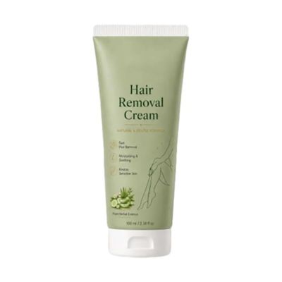 Natural Gentle Hair Removal Cream,with Cica,Chamomile & Aloe Vera,Fast Hair Removal,Sensitive Skin, Moisturzing & Soothing,Gentle Ingredients,For Legs,Arms & Underarms (1 pcs)