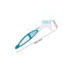 POPETPOP Denture Brush Comfortable to Hold Handle 2pcs Double-Sided Brush Design for Thorough Cleaning, Non-deformable Pp and Nylon Material for Cleaning Denture and Travel Use view 2