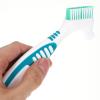 POPETPOP Denture Brush Comfortable to Hold Handle 2pcs Double-Sided Brush Design for Thorough Cleaning, Non-deformable Pp and Nylon Material for Cleaning Denture and Travel Use view 4