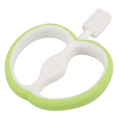 Eminchu Fruit Shaped Silicone Baby Toothbrush for Infant Oral Care Cute Double-Sided 1 X Pink Green Yellow (Green)