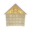 Delicate Wood Advents Calendar Holiday Wood Advents Calendar 24 Day Countdowns with LED Light and Gifts Drawer Countdowns view 4