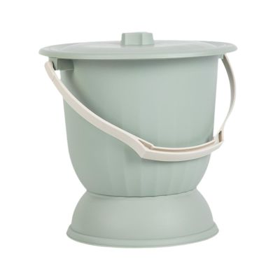 DSOUWEH Urine Bucket 45L Chamber Pot with Lid Anti Slip Base Home Ensuring During Travels Thickened and Drop Resistant for Long Term . Potty Urine Bucket , Green , 24.7x24.5cm