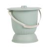 DSOUWEH Urine Bucket 45L Chamber Pot with Lid Anti Slip Base Home Ensuring During Travels Thickened and Drop Resistant for Long Term . Potty Urine Bucket , Green , 24.7x24.5cm view 1