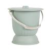 DSOUWEH Urine Bucket 45L Chamber Pot with Lid Anti Slip Base Home Ensuring During Travels Thickened and Drop Resistant for Long Term . Potty Urine Bucket , Green , 24.7x24.5cm view 2