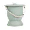 DSOUWEH Urine Bucket 45L Chamber Pot with Lid Anti Slip Base Home Ensuring During Travels Thickened and Drop Resistant for Long Term . Potty Urine Bucket , Green , 24.7x24.5cm view 4