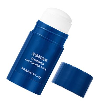 ARTIBETTER Blue Shaving Cream Stick for Men Beard Softening and Moisturizing Multiuse Facial Clean and Shaving Cream for Home