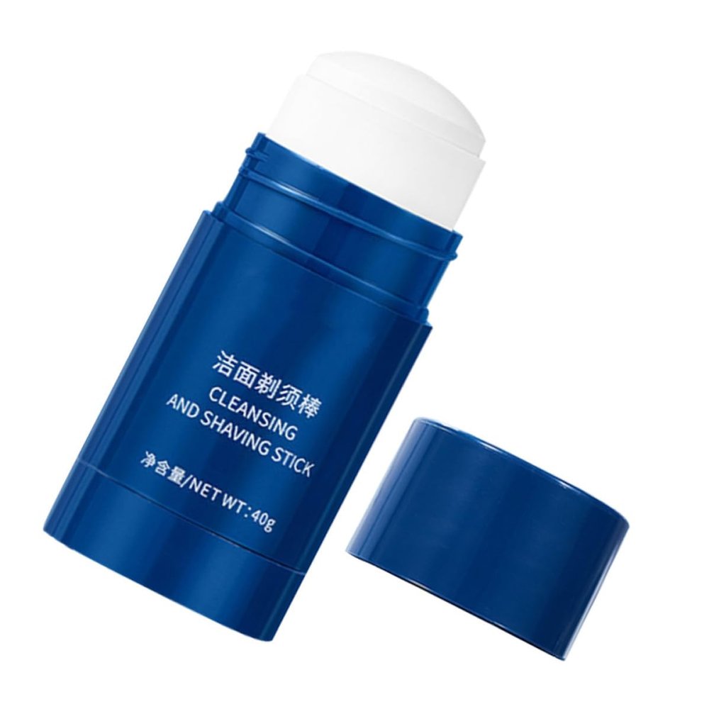 GANAZONO Beard Softening Shaving Cream Stick for Men with Deep Cleansing and Moisturizing Properties, for Grooming and Facial Clean, Travel-friendly 40g Cream Stick