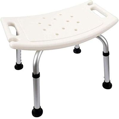 Adjustable Height Shower Stool Chair - Aluminum Bath Bench with Padded Seat for Seniors, Adults, Kids - Lightweight, Non-Slip, Durable Design, Perfect for Home Use