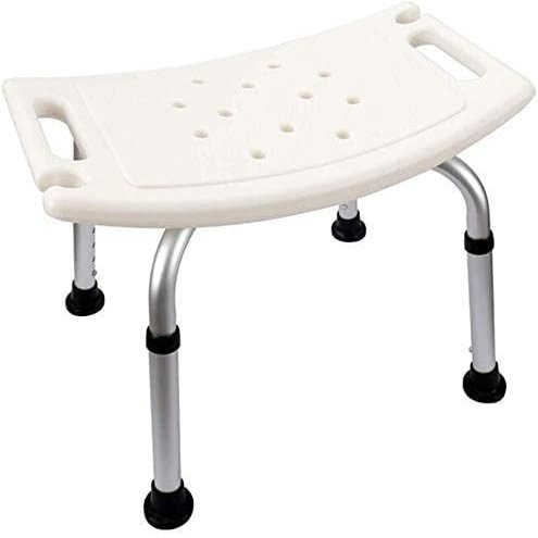 Adjustable Height Shower Stool Chair - Aluminum Bath Bench with Padded Seat for Seniors, Adults, Kids - Lightweight, Non-Slip, Durable Design, Perfect for Home Use