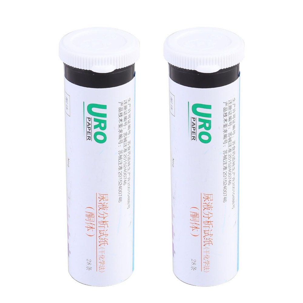 BCOATH 2 Tubes Ketone Test Strips 28 Sheets Each, Easy to Operate Urinary Paper for Home Analysis, Accurate Keto Testing Accessory for Atkins Diet Monitoring