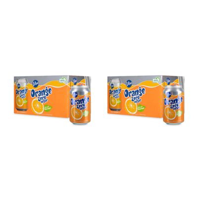 Bizzal Vive Orange Zero Sugar Fizzy Drink, Made with Real Fruit, No Artificial Colours, 12 x 330ml Cans