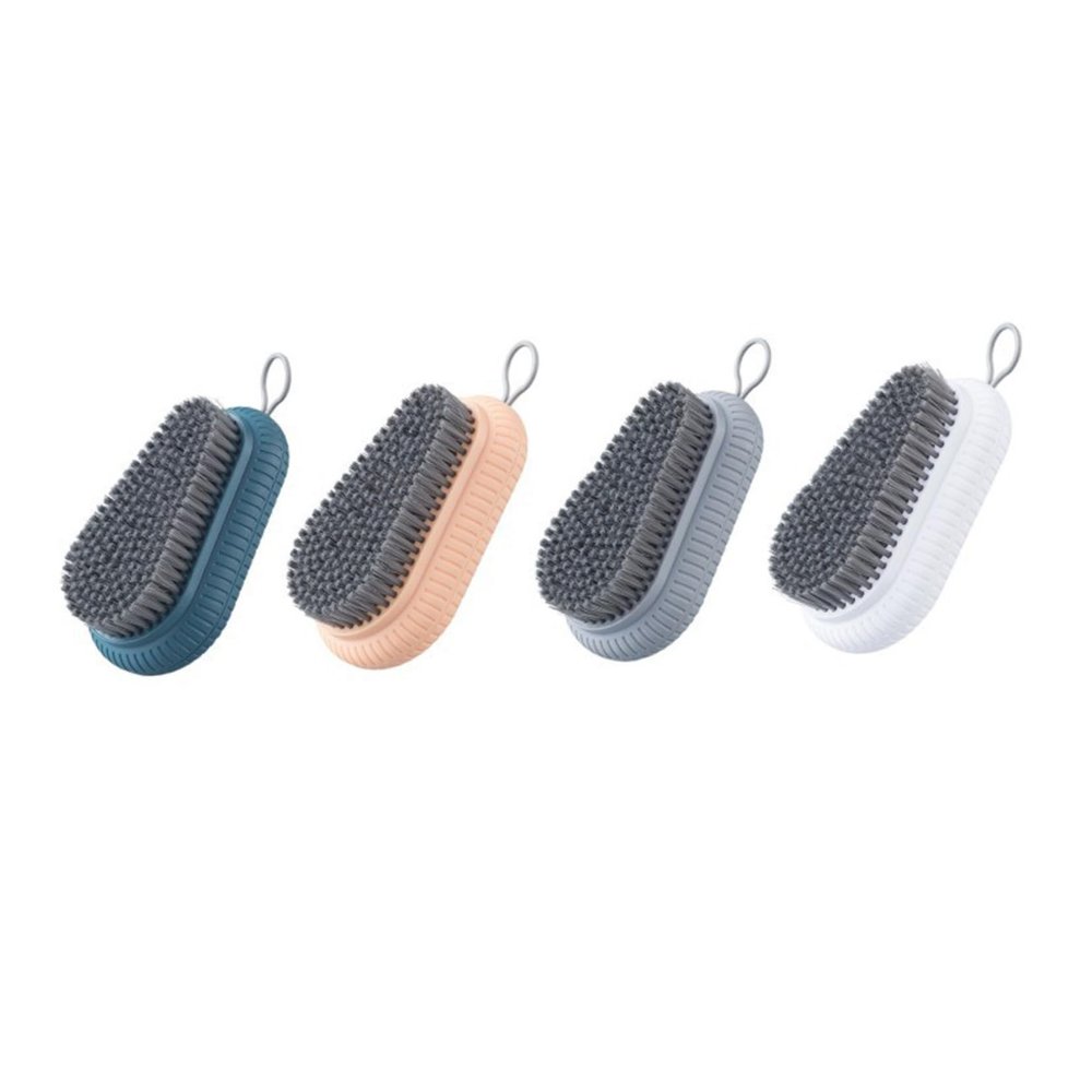 TOYANDONA 4pcs Portable Clothes Washing Brush and Shoe Cleaning Brush with Sturdy Abs Bristles for Household Laundry and Kitchen Bathroom Use Random Color