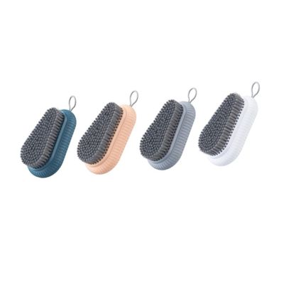 COOPHYA 4pcs Multifunctional Cleaning Brush Soft Bristle Scrubbing Tool for Shoes Clothes and Home Surfaces Practical Household Laundry Brushes Random Color