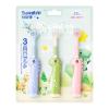 Vonmerie 3pcs Three-Sided Toothbrush Children, Three-Sided Cleaning for 3-fold Efficiency, Extra Soft Brushes (0.12mm), Ergonomic Handle, Toothbrush for Children (Dinosaur) view 1