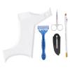 Beard Shaping Tool Set Grooming Template Comb Scissors for Men view 1