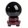 NIBHZ Natural Black Obsidian Quartz Crystal Ball Gemstone Ornaments - Black Obsidian Stone Ball view 1