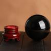 NIBHZ Natural Black Obsidian Quartz Crystal Ball Gemstone Ornaments - Black Obsidian Stone Ball view 4