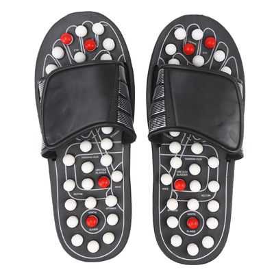 Tai Energy Foot Massage Slippers Black Dot English Size 42-43