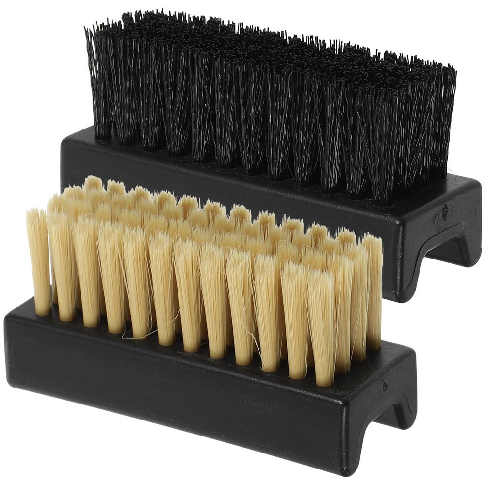 VILLCASE 2pcs Shoe Cleaning Scrub Brush Set with Hard Pp Bristles and Soft Nano Wire, Sturdy Plastic Handle for Effective Cleaning, Suitable for Shoes and Clothing Care