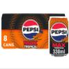 Pepsi Carbonated Soft Drink | Classic Cola Refreshment for Every Occasion (Pepsi Max Tropical 8 x 330ml) view 1