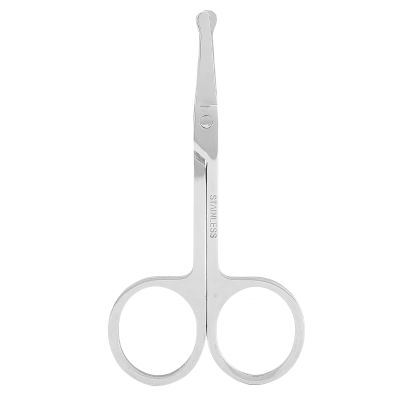 Eminchu Stainless Steel Round Nose Scissors Safe Beauty for Nose Eyebrows Eyelashes Men and Women Compact and Portable 1 Unit