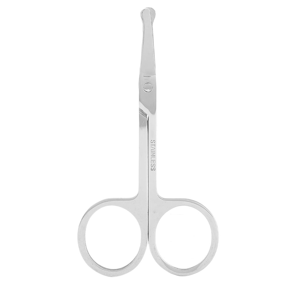 Eminchu Stainless Steel Round Nose Scissors Safe Beauty for Nose Eyebrows Eyelashes Men and Women Compact and Portable 1 Unit