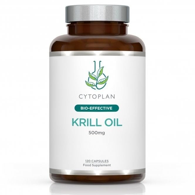 Cytoplan Krill Oil Capsules 120 Optimal Absorption British Developed Scientifically Formulated High Bioavailability