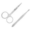 Eminchu Nose Hair Tweezers Scissors Set, Convenient and Durable Beauty Tools for Personal Grooming, Stainless Steel, 2 Units view 1