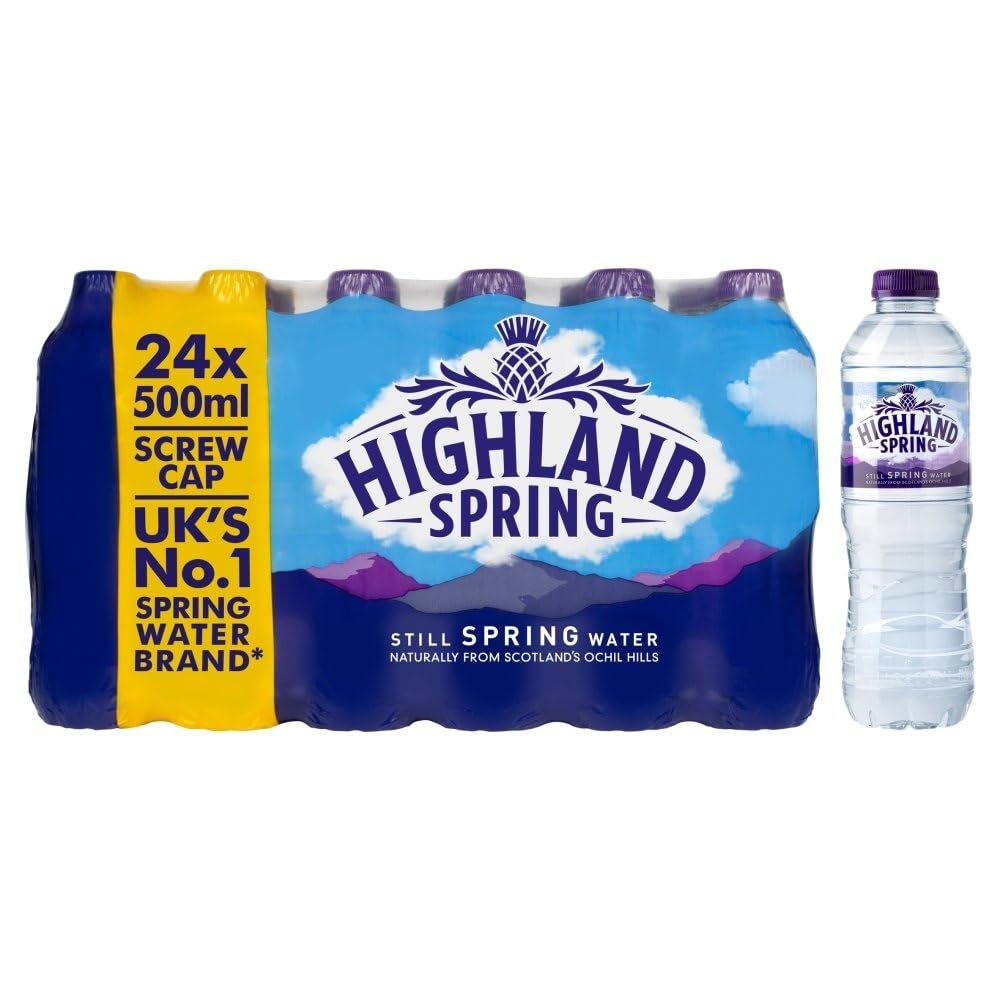 Highland Spring Still Spring Water Pack of 24 x 500ml