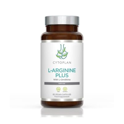 Cytoplan L Arginine Plus with L Ornithine 500mg/250mg Capsules 60 Optimal Absorption British Developed Scientifically Formulated
