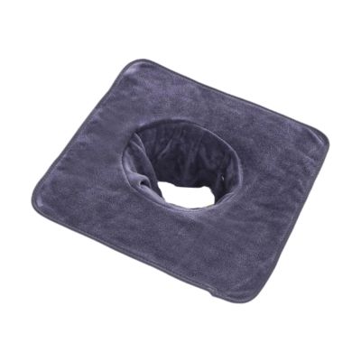 DSOUWEH Various Styles of Soft Spa Towel with Face Hole and Massage Bed Cover Protecing Skin for Salons Which is Gentle On Skin and Has Water Absorption, Dark Gray, 35x35cm