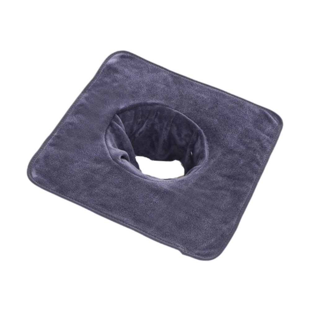 DSOUWEH Various Styles of Soft Spa Towel with Face Hole and Massage Bed Cover Protecing Skin for Salons Which is Gentle On Skin and Has Water Absorption, Dark Gray, 35x35cm