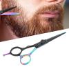 Professional Beard Scissors, Stainless Steel Haircut Scissors for Salon and Home Use, Sharp Hairdressing Scissors with Ergonomic Handle for Precise Trimming and Styling (Flat Scissors: for Pets' Body view 2