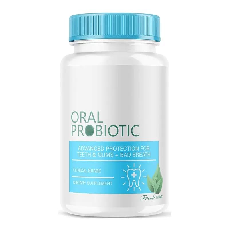 Oral Probiotics Supplement with Prebiotics - Supports Healthy Teeth Gums Mouth and Fresh Odorless Breath for Adults,Chronic Halitosis & Gut Health