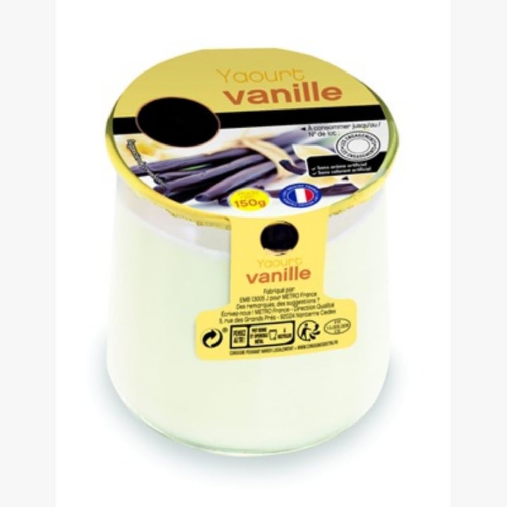 Gulbert Natural vanilla yogurts 6x150g - 900g