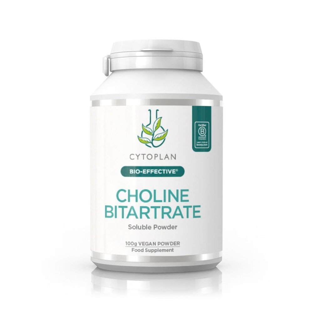 Cytoplan Choline Bitartrate Powder Optimal Absorption British Developed Scientifically Formulated High Bioavailability 100g