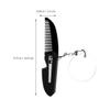 CHICAMPERA Portable Foldable Pocket Beard Comb and Oval Acrylic Mirror Keychain for Men with Fine Teeth Comfortable to Hold for Travel or Trip Use view 2