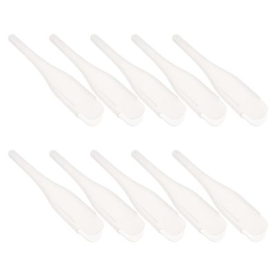 Hoement Plastic Thermometer Covers with Anti-fall Elastic Closure 10pcs and Simple Cleaning Size 11.50x2.40x1.50cm for Digital Thermometer Probes Suitable for Family and Clinic Use