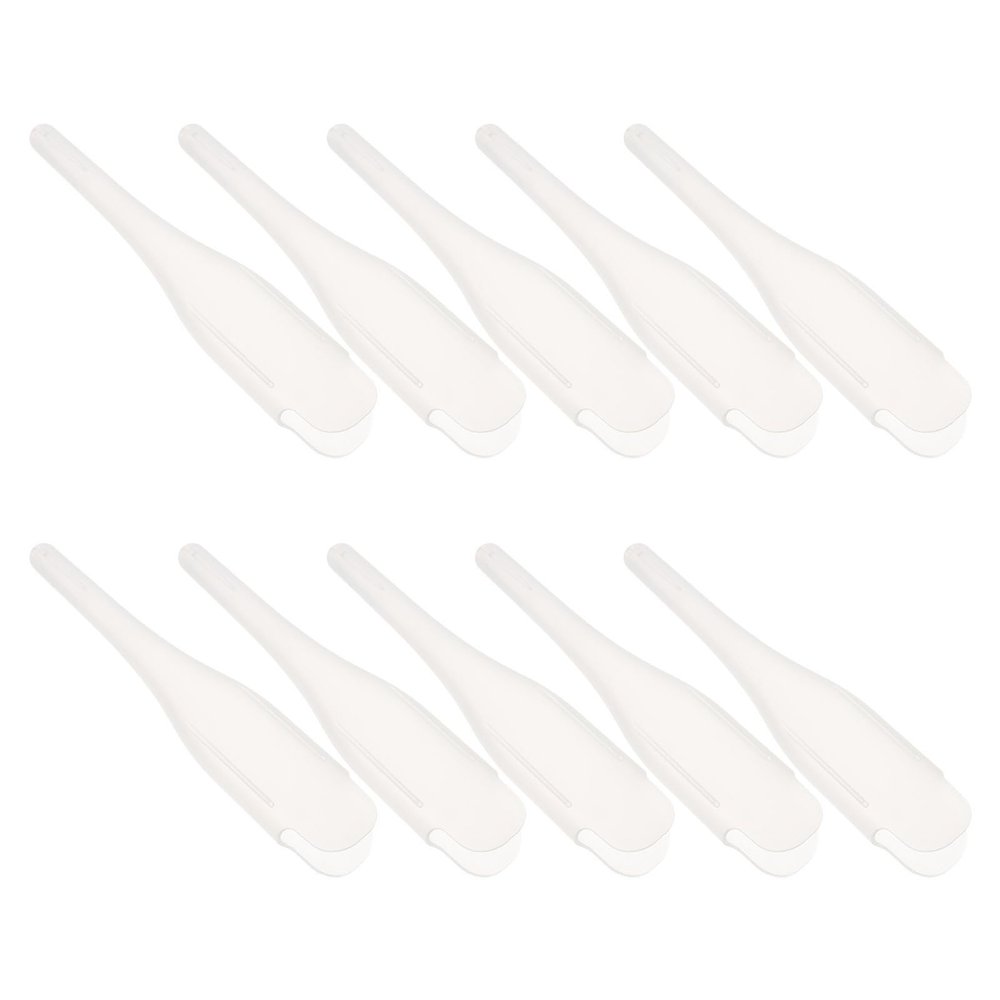Hoement Plastic Thermometer Covers with Anti-fall Elastic Closure 10pcs and Simple Cleaning Size 11.50x2.40x1.50cm for Digital Thermometer Probes Suitable for Family and Clinic Use