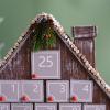 Decorative Wood Advents Calendar Houses Yuletide Wood Advents Calendar Houses with 24 Cards for Festival Countdowns Holiday view 3