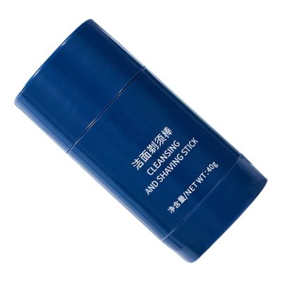 VALICLUD Beard Softening Shaving Stick Cream for Men 40g Multiuse Moisturizing Shave Stick Suitable for Facial Clean and Shaving Beard Care Travel Accessory