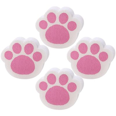 Hemobllo 4pcs Cat Claw Kitchen Sponges Non-Scratch Mirror Scrubber for Bathroom Glass Tile Cleaning Reusable Gentle Surface Erase Away Sponge