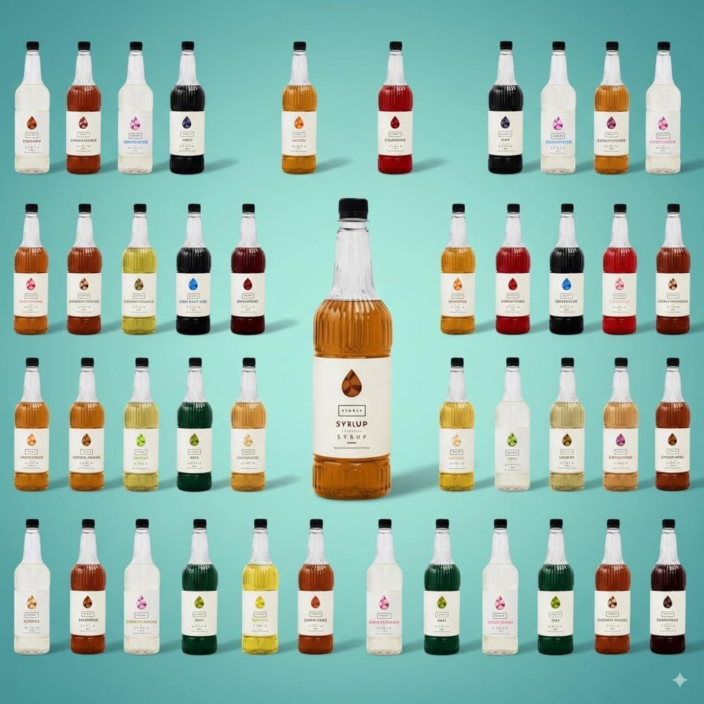 Simply Syrups For Hot & Cold Beverages - With Pump Included (Lime Syrup 1 Ltr & Pump)