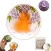 Tyscryphal Hand-Painted Ceramic Tea Cup with Hidden Cat Design, and A Beautiful Gift Box, Handmade Gongfu Tasting Cup, Underglaze Shallow Bowl for Loose Leaf Tea Ceremony, Flower Styles (D.) view 1