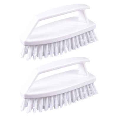 USHOBE Laundry Brush 2Pcs Plastic Shoes Scrubber for Bathroom and Kitchen Cleaning Compact Design