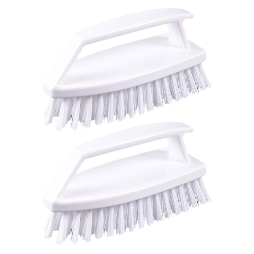 USHOBE Laundry Brush 2Pcs Plastic Shoes Scrubber for Bathroom and Kitchen Cleaning Compact Design