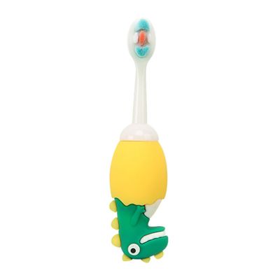 Kids Dinosaur Toothbrush Soft Bristle Small Head White Silicone Pp