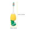 Kids Dinosaur Toothbrush Soft Bristle Small Head White Silicone Pp view 2