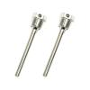 2 Pieces 50/100/300 mm Stainless Steel Protective Tube with Screw Lock for Temperature Sensors, Probe, Thermocouple, Seamless Protective Tube Temperature Sensor Sleeve view 1