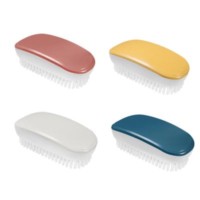 KALLORY 2pcs Multifunctional Hard Bristle Shoe and Clothes Cleaning Brush Made of Sturdy Pp and Pbt for Effective Washing Shoes and Household Cleaning Tasks Random Color